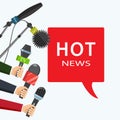 Illustration. Hot news, mass media concept.