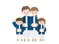 Yukata family1 Royalty Free Stock Photo