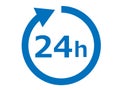 24-hour service icon illustration Royalty Free Stock Photo