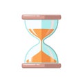 Illustration of Hourglass Filled with Sand Measuring Time Passing By Concept Royalty Free Stock Photo