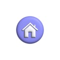 illustration of the house icon 3d rendering. Cartoon minimalistic style Royalty Free Stock Photo