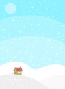 Illustration house in winter Royalty Free Stock Photo