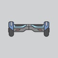 Illustration of hoverboard isolated technology Royalty Free Stock Photo
