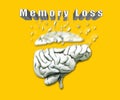 Illustration Of Human Brain Depicting Memory Loss