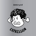 This illustration to express Annoyed. It can be used as emoticons and emojis