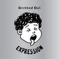 This illustration to express Grossed Out. It can be used as emoticons and emojis Royalty Free Stock Photo