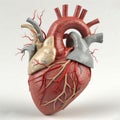 Human heart close up, 3d