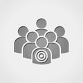 Human ressources grey icon Royalty Free Stock Photo