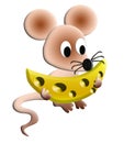 The Illustration hungry mouse