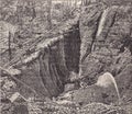 Illustration of Hydraulic Mining at Devil`s Creek, Reefton, New Zealand 1800s