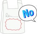Illustration of I don`t need a plastic bag Royalty Free Stock Photo
