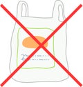 Illustration of I don`t need a plastic bag Royalty Free Stock Photo