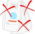 Illustration of I don`t need a plastic bag Royalty Free Stock Photo