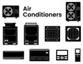 Illustration Icon of Air conditioners (black