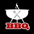 Illustration with a bbq grill and grillseason Royalty Free Stock Photo