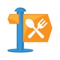 Illustration icon concept information guide for culinary services