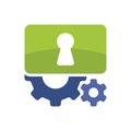 Illustration icon with the concept of operational methods that optimize security systems