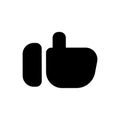 Illustration icon like - vector thumb up in black