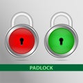 Illustration of icons glosy padlock Royalty Free Stock Photo