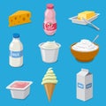 Milk products icons