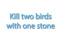 Illustration idiom write kill two birds with one stone isolated Royalty Free Stock Photo