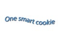 Illustration, idiom write one smart cookie isolared in a white b