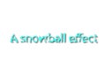 Illustration idiom write a snowball effect isolated in a white b