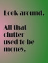 Clutter Aphorism - Social Illustration Royalty Free Stock Photo