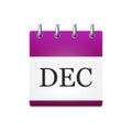 Illustration of the calendar in December