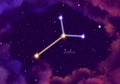Illustration image of the constellation indus