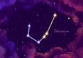 Illustration image of the constellation telescopium Royalty Free Stock Photo