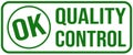 Quality Control OK Stamp  Icon Royalty Free Stock Photo