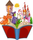 Imagination in a children fairy tail fantasy book Royalty Free Stock Photo