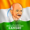 India background with Nation Hero and Freedom Fighter Mahatma Gandhi for Independence Day or Gandhi Jayanti