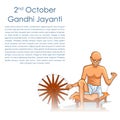 India background with Nation Hero and Freedom Fighter Mahatma Gandhi for Gandhi Jayanti