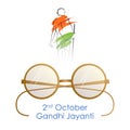 India background with Nation Hero and Freedom Fighter Mahatma Gandhi for Gandhi Jayanti