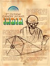 India background for 2nd October Gandhi Jayanti Birthday Celebration of Mahatma Gandhi