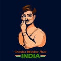 Indian background with Nation Hero and Freedom Chandra Shekhar Azad Pride of India Royalty Free Stock Photo