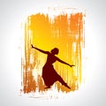 Illustration of Indian classical dancer Royalty Free Stock Photo
