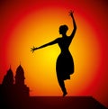 Illustration of Indian classical dancer Royalty Free Stock Photo