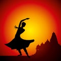 Illustration of Indian classical dancer