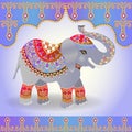 Indian elephant decorated for a Wedding