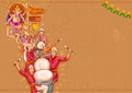 Indian people celebrating Lord Ganpati background for Ganesh Chaturthi festival of India Royalty Free Stock Photo