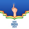 Indian people Hand with voting sign showing general election of India