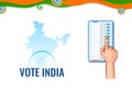 Indian people Hand with voting sign showing general election of India