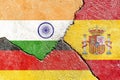 Illustration indicating the political conflict between India-Germany-Spain