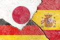 Illustration indicating the political conflict between Japan-Germany-Spain