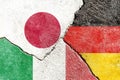 Illustration indicating the political conflict between Japan-Italy-Germany