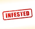 Infested text buffered Royalty Free Stock Photo