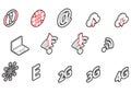 Illustration of info graphic connection icons set concept Royalty Free Stock Photo